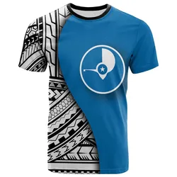 Yap T shirt - Coat Of Arm and Polynesian Patterns