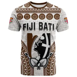 Custom Personalised Fiji Rugby Bati T Shirt Proud Tapa Pattern LT13