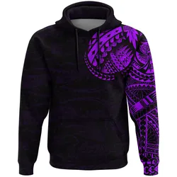 Polynesian Hoodie Tattoo Style Purple A7