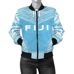 Fiji Flag Polynesian Chief Women'S Bomber Jacket - Bn10