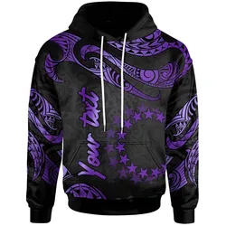 Cook Islands Polynesian Custom Personalised Hoodie - Poly Tattoo Purple Version