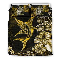 The Bahamas Bedding Set - Yellow Marlin with Hibiscus