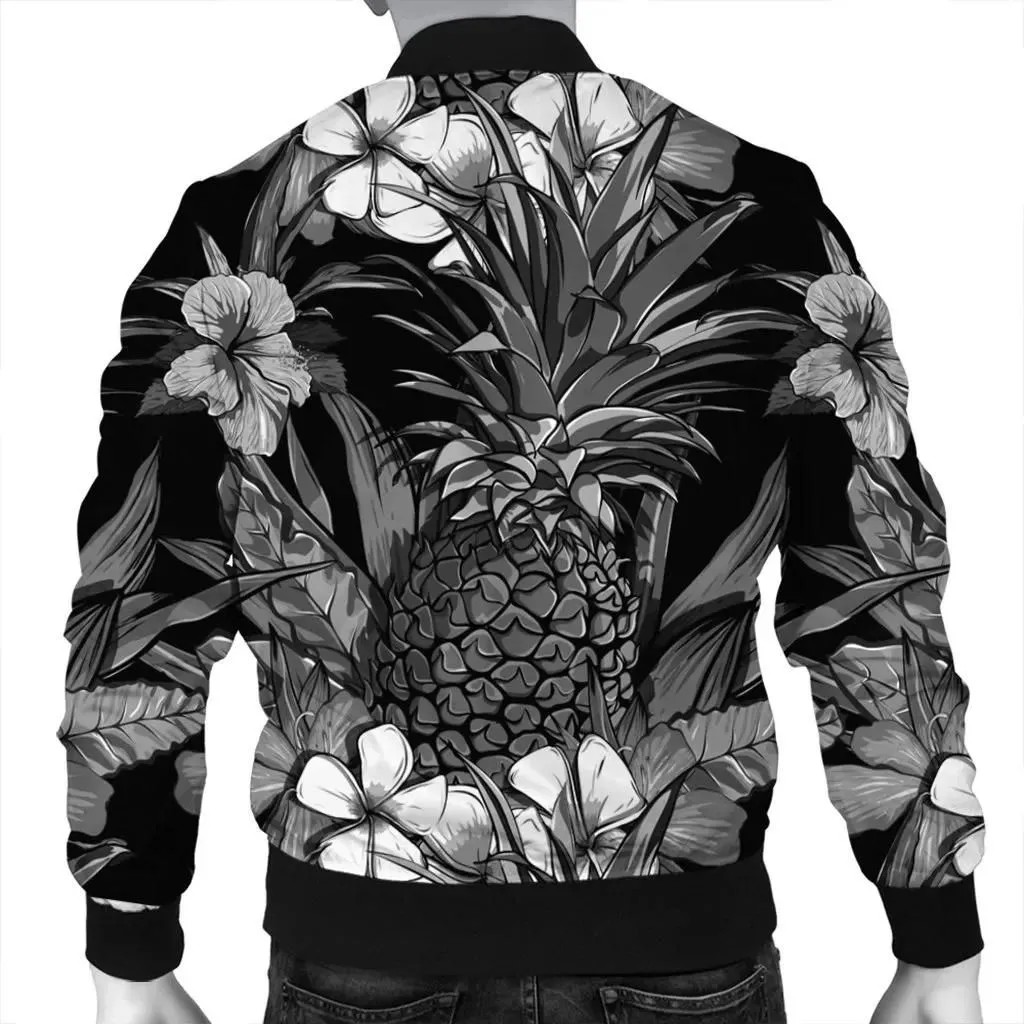 FamilyGater Jacket - Hawaiian Hibiscus Plumeria And Pineapple Polynesian Bomber Jacket - AH - K5