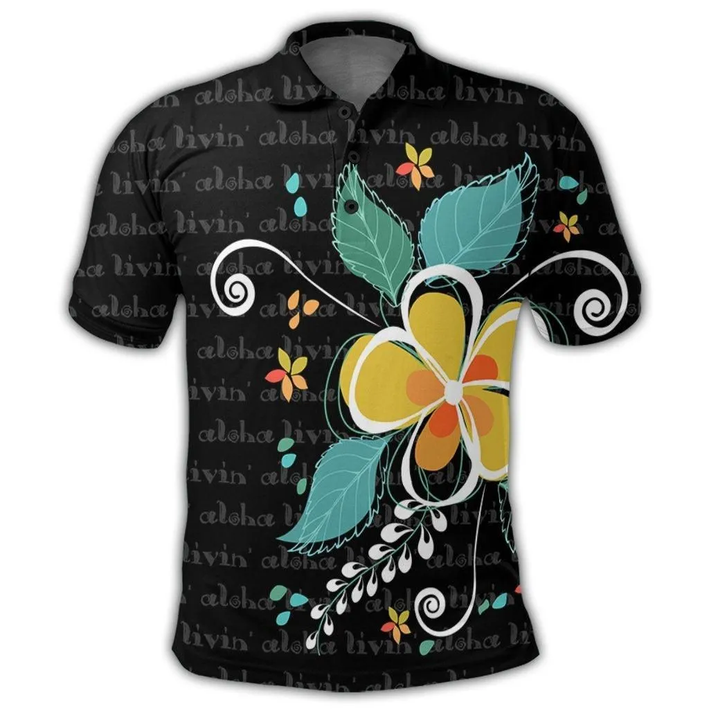 Hawaiian Aloha Plumeria Polynesian Polo Shirt - AH - AH