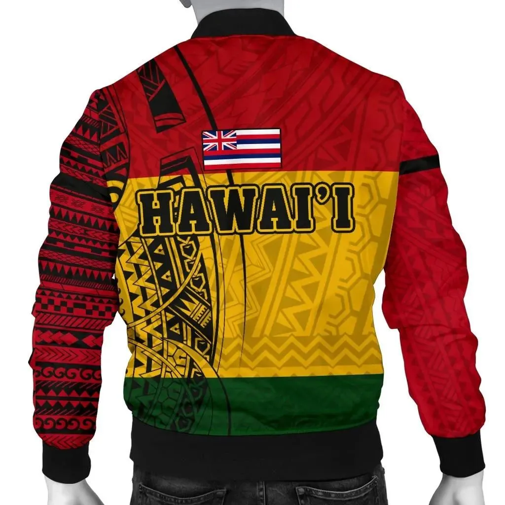 Alohawaii Jacket - Hawaii Kanaka Flag Polynesian Mens Bomber Jacket - AH - J6