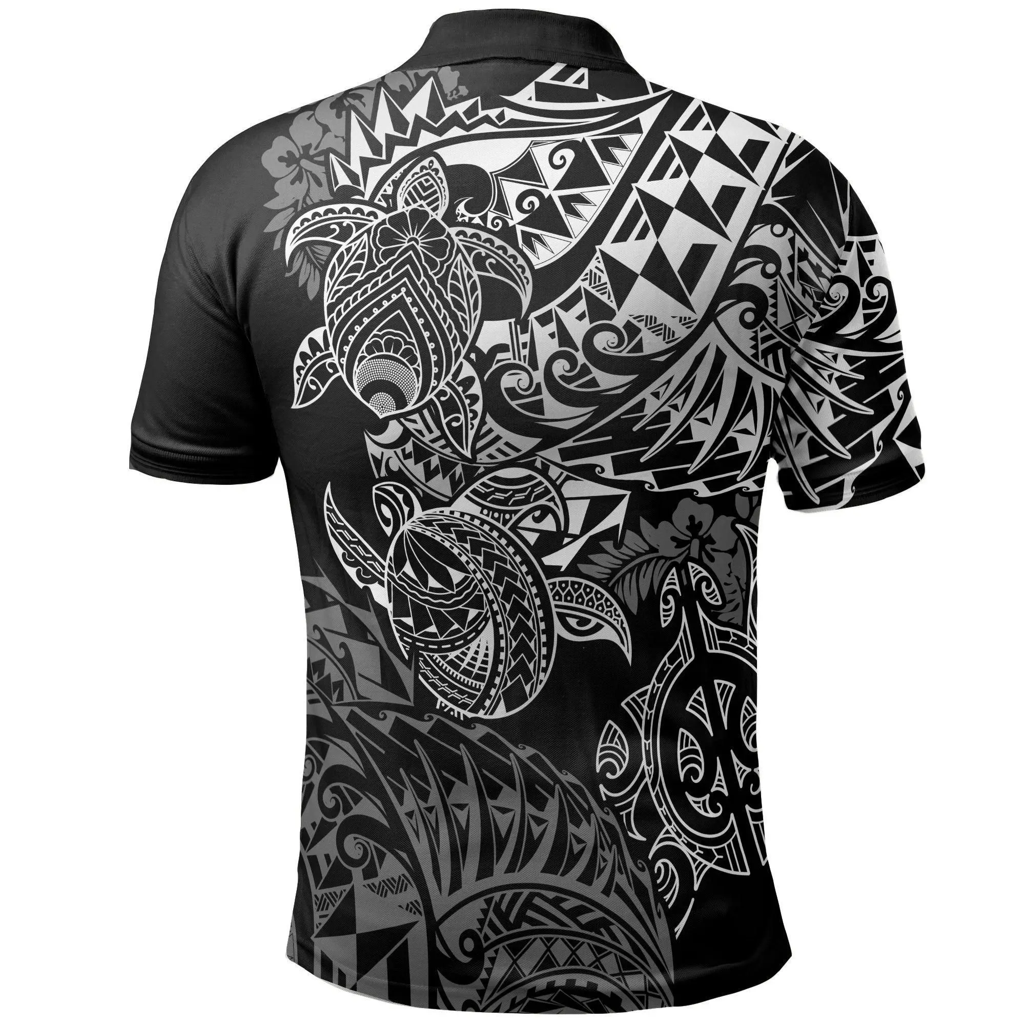 Hawaii Turtle Polo Shirt, Polynesian Tattoo Golf Shirt BN11