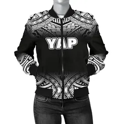 Yap Women's Bomber Jacket - Fog Black Style - BN09