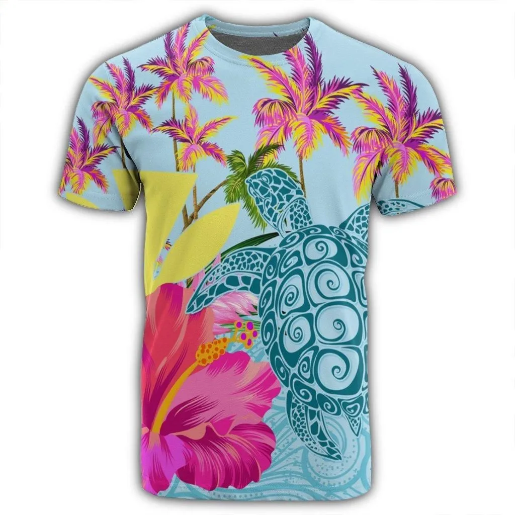 Hawaii Sea Turtle Hibiscus Kanaka T-Shirt - AH