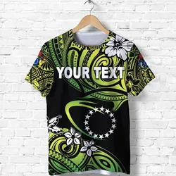(Custom Personalised) Cook Islands Rugby T shirt Unique Vibes - Green