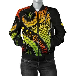Hawaii Womens Bomber Jacket - Hawaii Polynesian Decorative Patterns