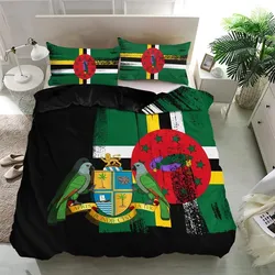 Dominica Flag Bedding Set Flag Style