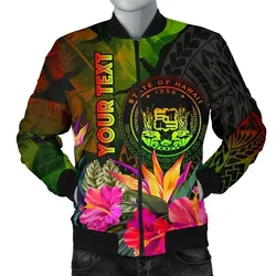 FamilyGater Jacket - Bomber Jacket Polynesian Hawaii Polynesian Personalised - Hibiscus and Banana Leaves - BN15