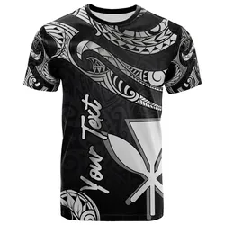 Hawaii Kanaka Maoli Polynesian Custom Personalised T-Shirt - Poly Tattoo White Version