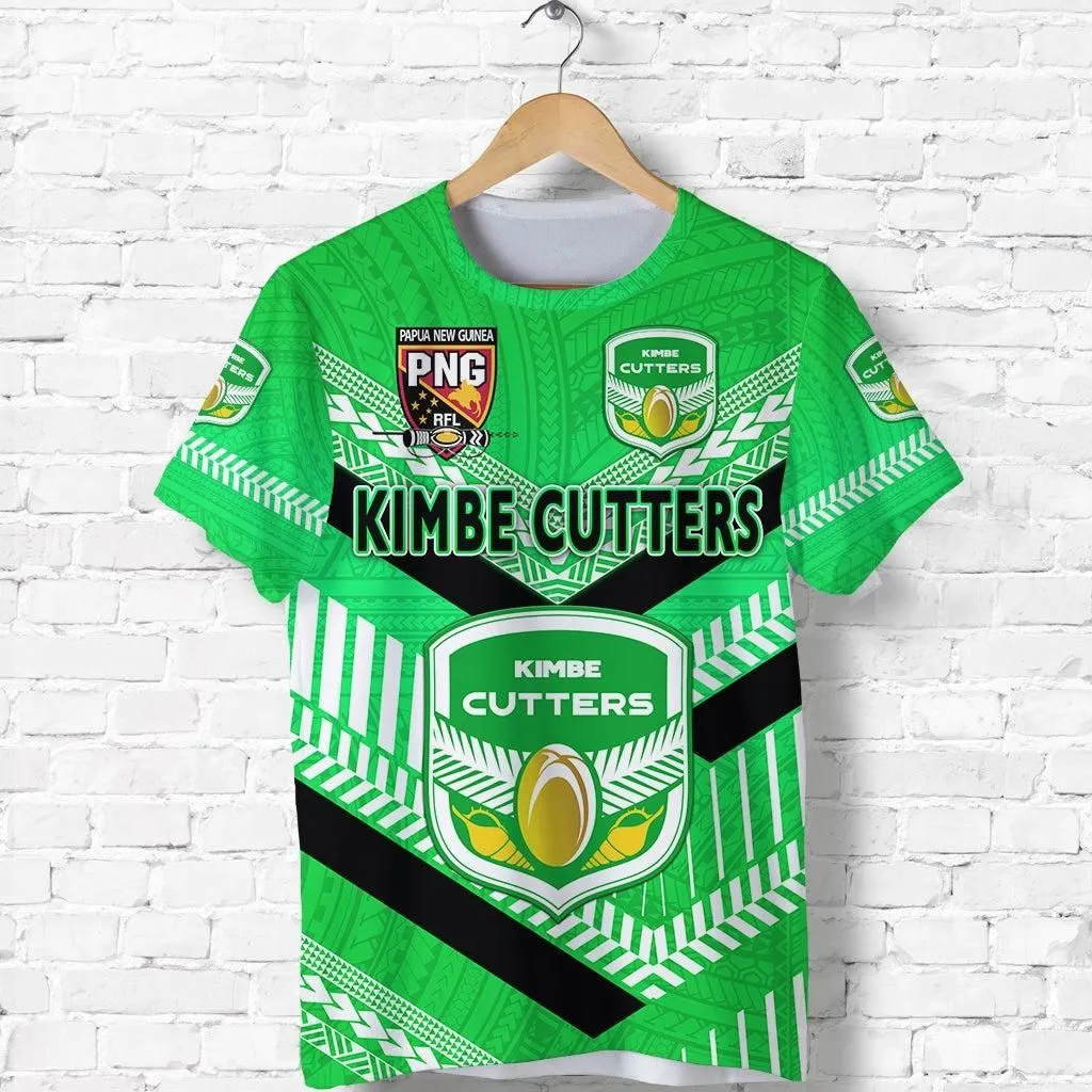 (Custom Personalised) Papua New Guinea Kimbe Cutters T Shirt Rugby - Green, Custom Text And Number LT8