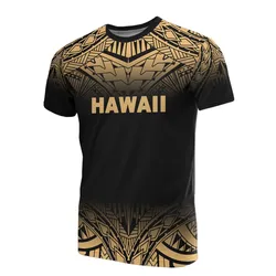 Hawaii All Over T shirt - Hawaii Kanaka Maoli Polynesian Tattoo Style Style Fog Style Gold