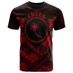 Chuuk Polynesian T-Shirts - Chuuk Red Seal Camisole Hibiscus Style - BN18
