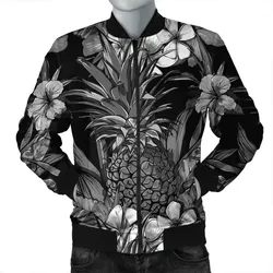 FamilyGater Jacket - Hawaiian Hibiscus Plumeria And Pineapple Polynesian Bomber Jacket - AH - K5