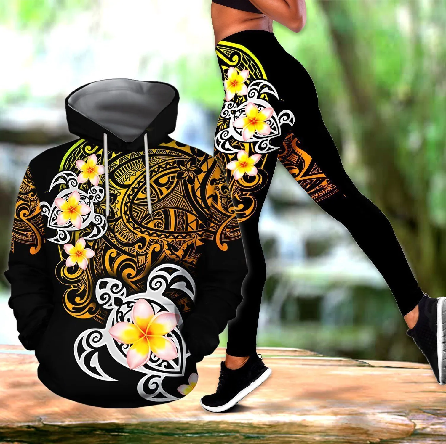 Amazing Polynesian Tattoo Turtle Hoodie Bt01