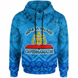 Tonga Custom Personalised Hoodie - Lavengamalie College Logo With Tropical Flowers Hoodie LT10
