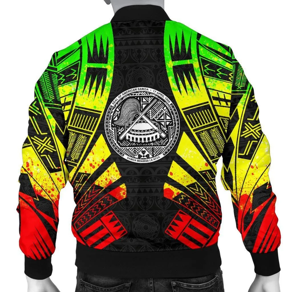 FamilyGater Jacket - Bomber Jacket American Samoa - Polynesian Tattoo Reggae - BN0110