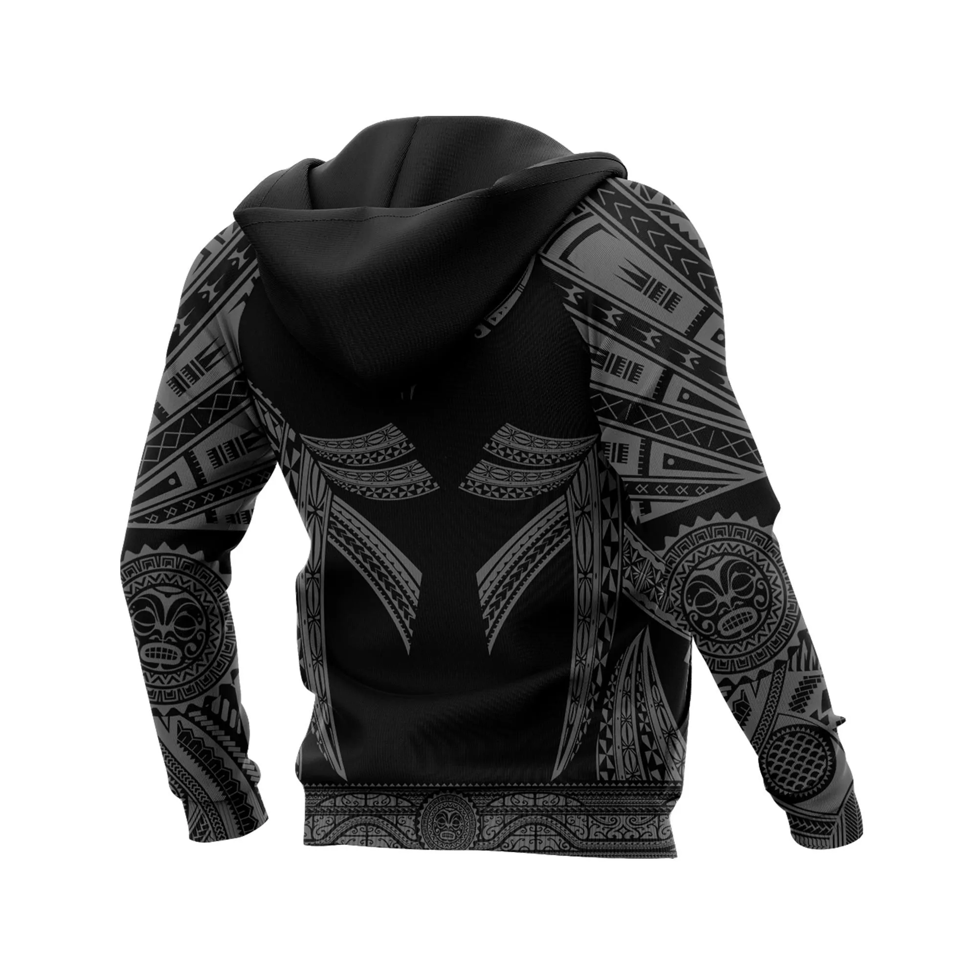 Hawaii Pullover Hoodie - Kanaloa Polynesian Tattoo Special Gray
