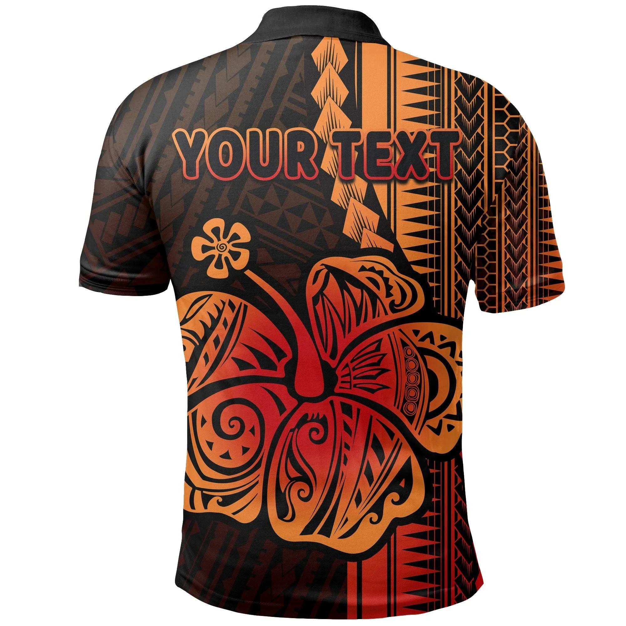 (Custom Personalised)Polynesian Hibiscus Polo Shirt Hawaiian Style No.1 LT6