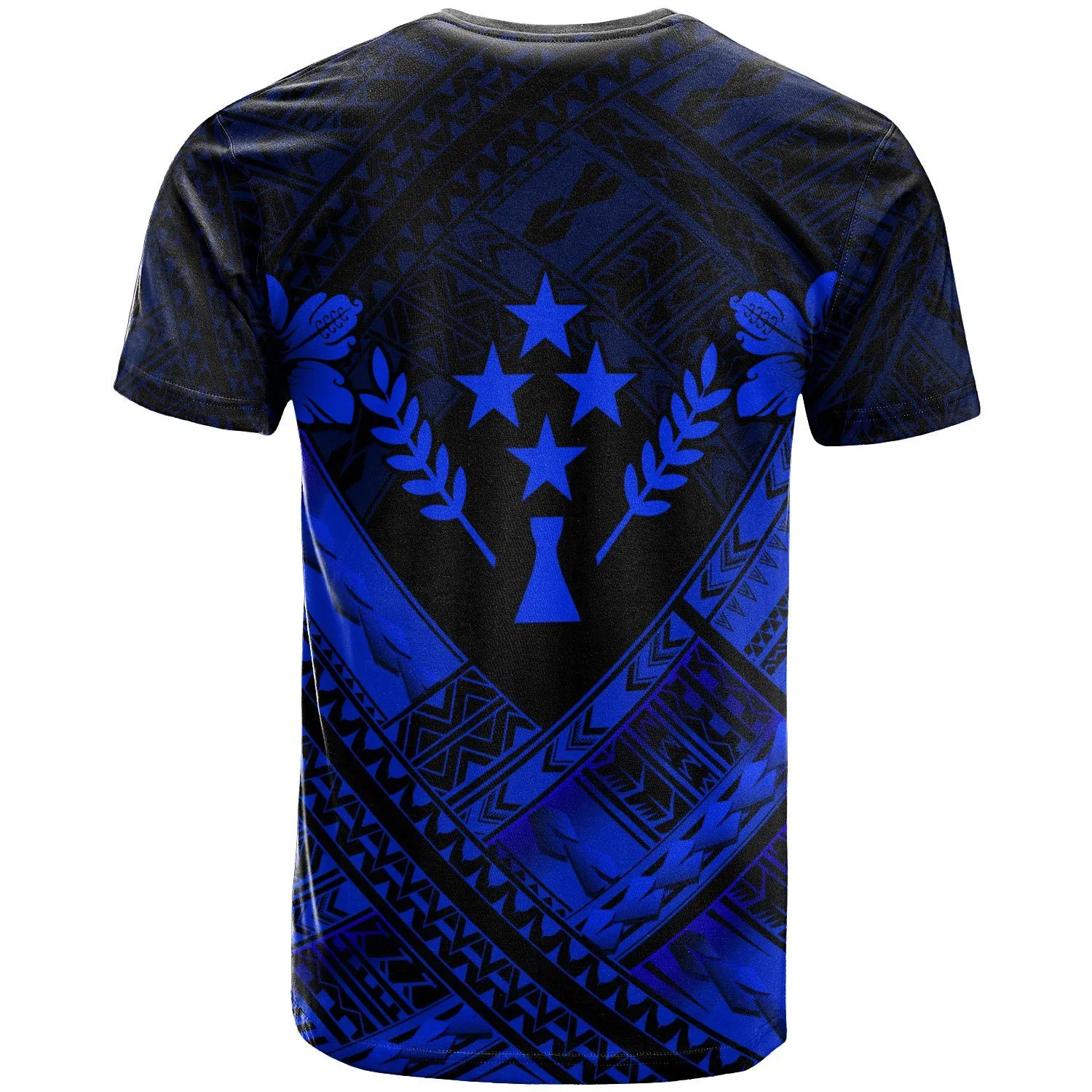 Kosrae Polynesian Personalised T-Shirts  - Kosrae Blue  Camisole Hibiscus Style - BN18