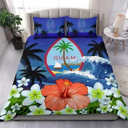 Vibe Hoodie Guam Bedding Set - Polynesian Coat Of Arms Hibiscus - RLT20