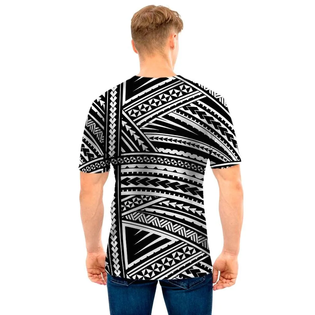 Maori Polynesian Tribal Tattoo Print Mens T-Shirt