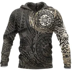 Polynesian Tattoo Style Awesome  3D Printed Sublimation Hoodie Hooded Sweatshirt Comfy Soft And Warm For Men Women S to 5XL CTC0503271