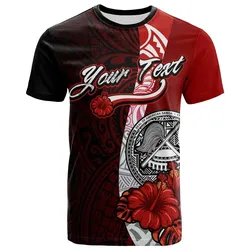 Alohawaii T-Shirt - Tee American Samoa Polynesian Custom Personalised - Arm With Hibiscus - BN12