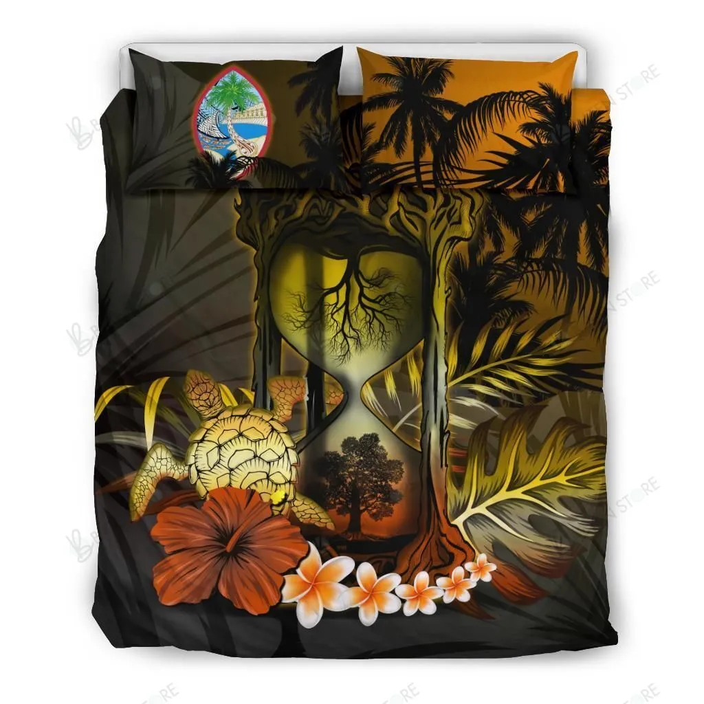 Guam Hibiscus Tree Of Life Hourglass Bedding Set Bedroom Decor