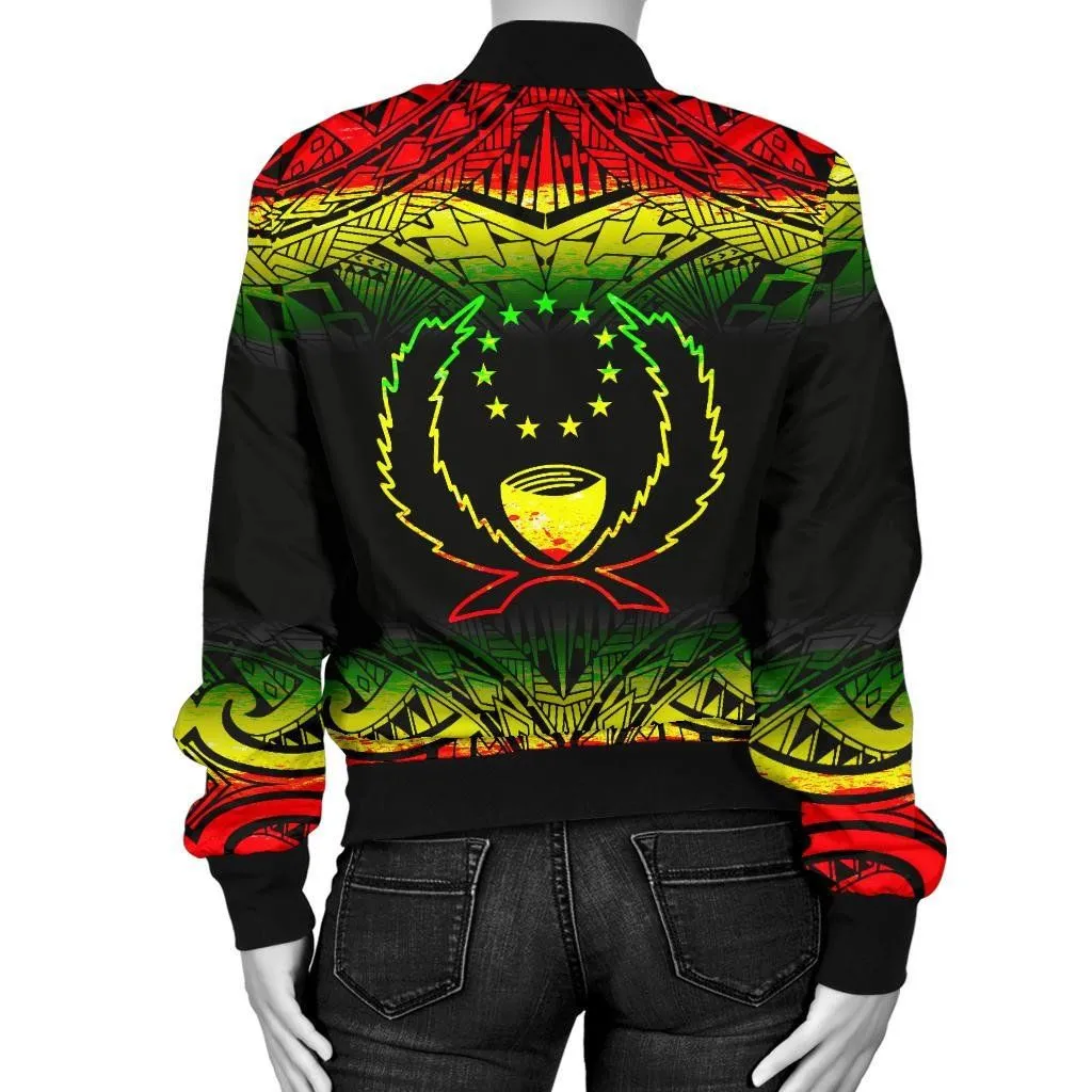 Pohnpei Women's Bomber Jacket - Fog Reggae Style - BN09