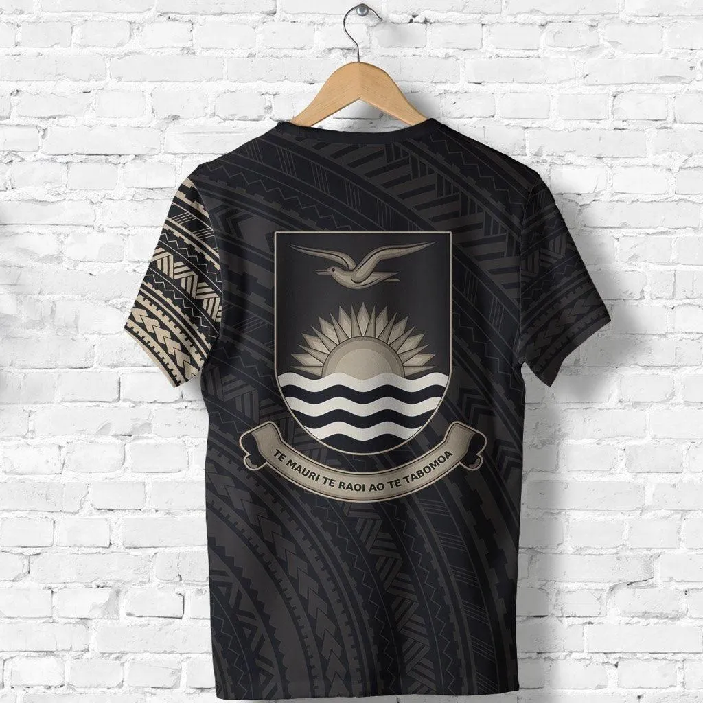Kiribati T Shirt - Kiribati Coat Of Arms Polynesian Tattoo Style