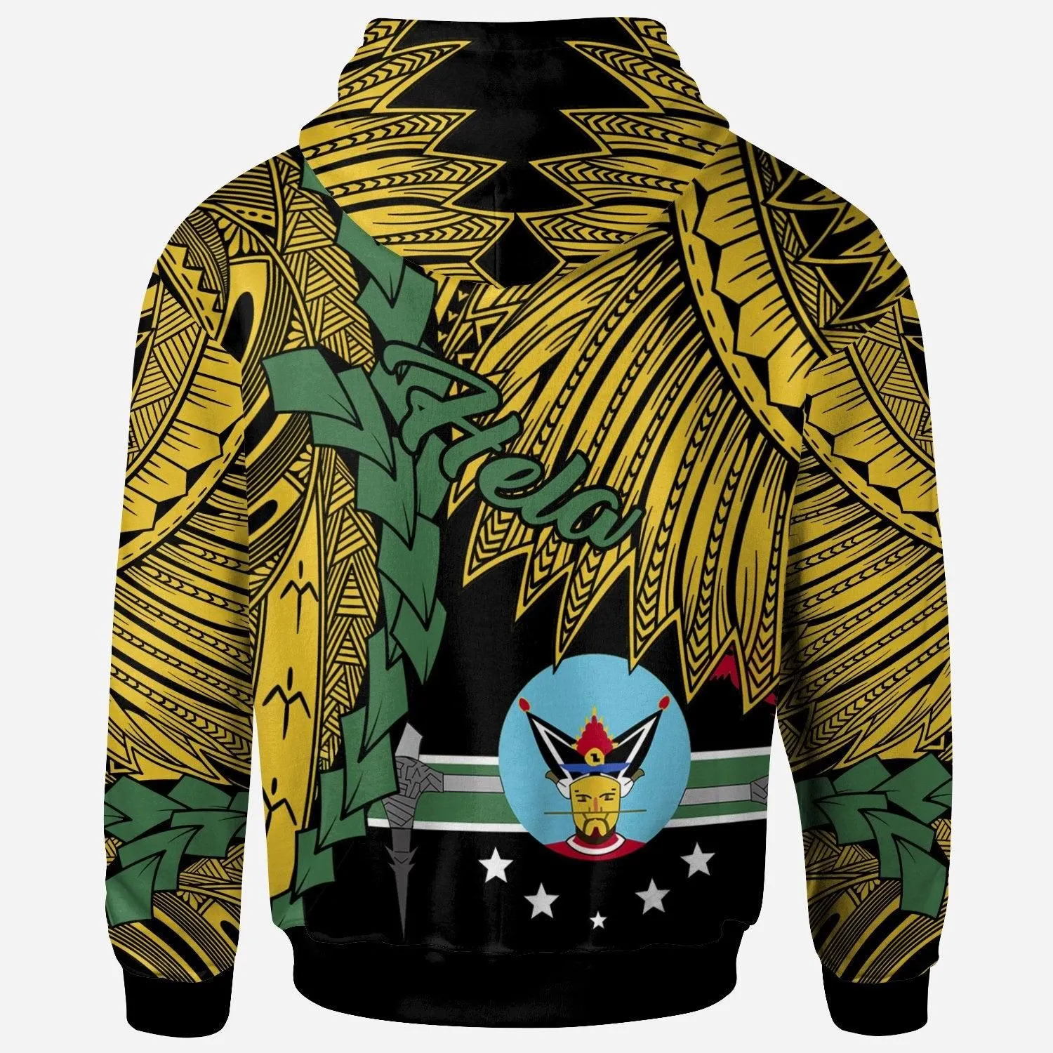 Papua New Guinea Hela Province Polynesian Hoodie - Tribal Wave Tattoo