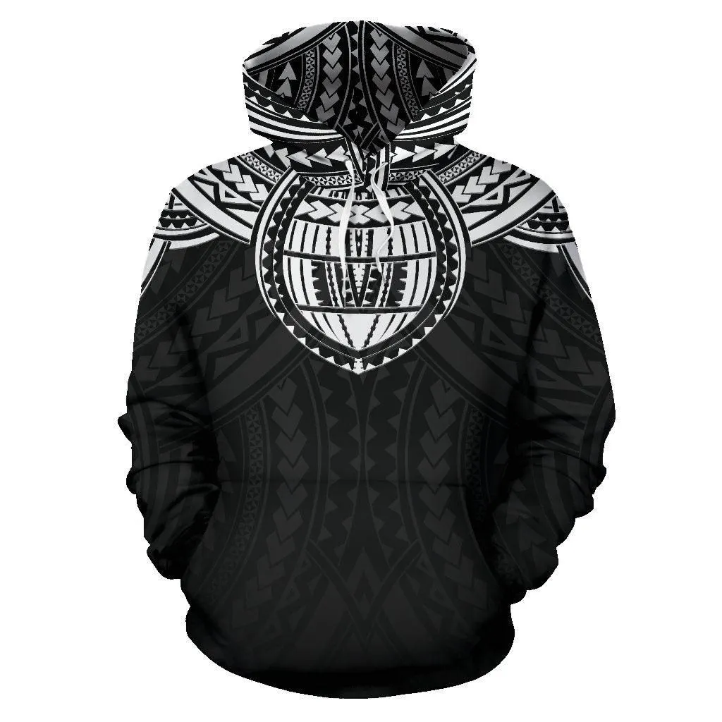 Tuvalu All Over Hoodie - Tuvalu Coat Of Arms Polynesian Tattoo