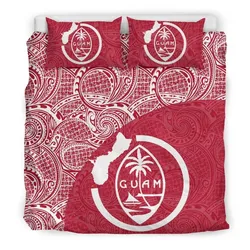 Alohawaii Bedding Set - Cover and Pillow Cases Guam Coat Of Arm Map Polynesian 12 TH7