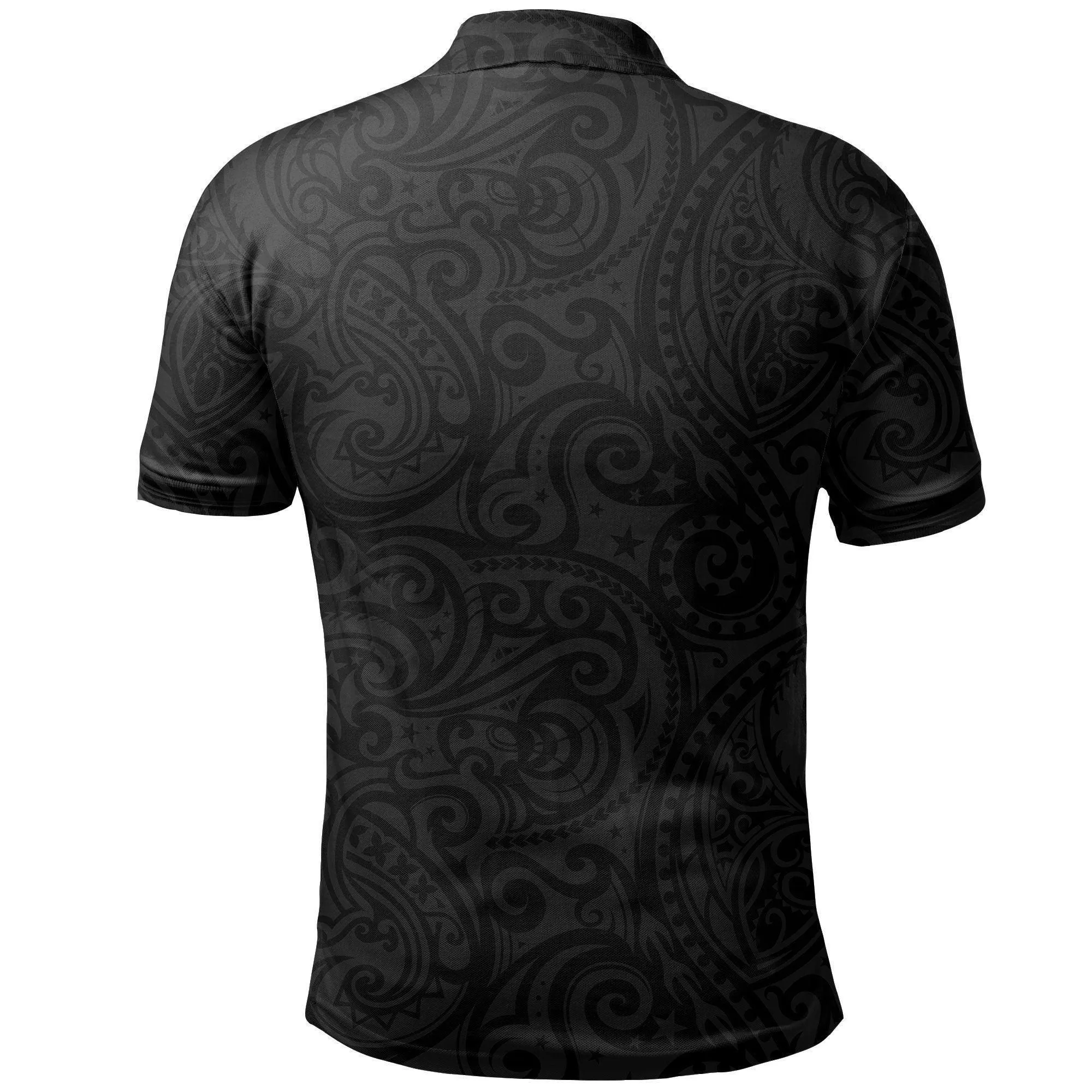 Polynesian Pride Polo Shirt - Rugby Kia Kaha Be Strong Polo Shirt Black