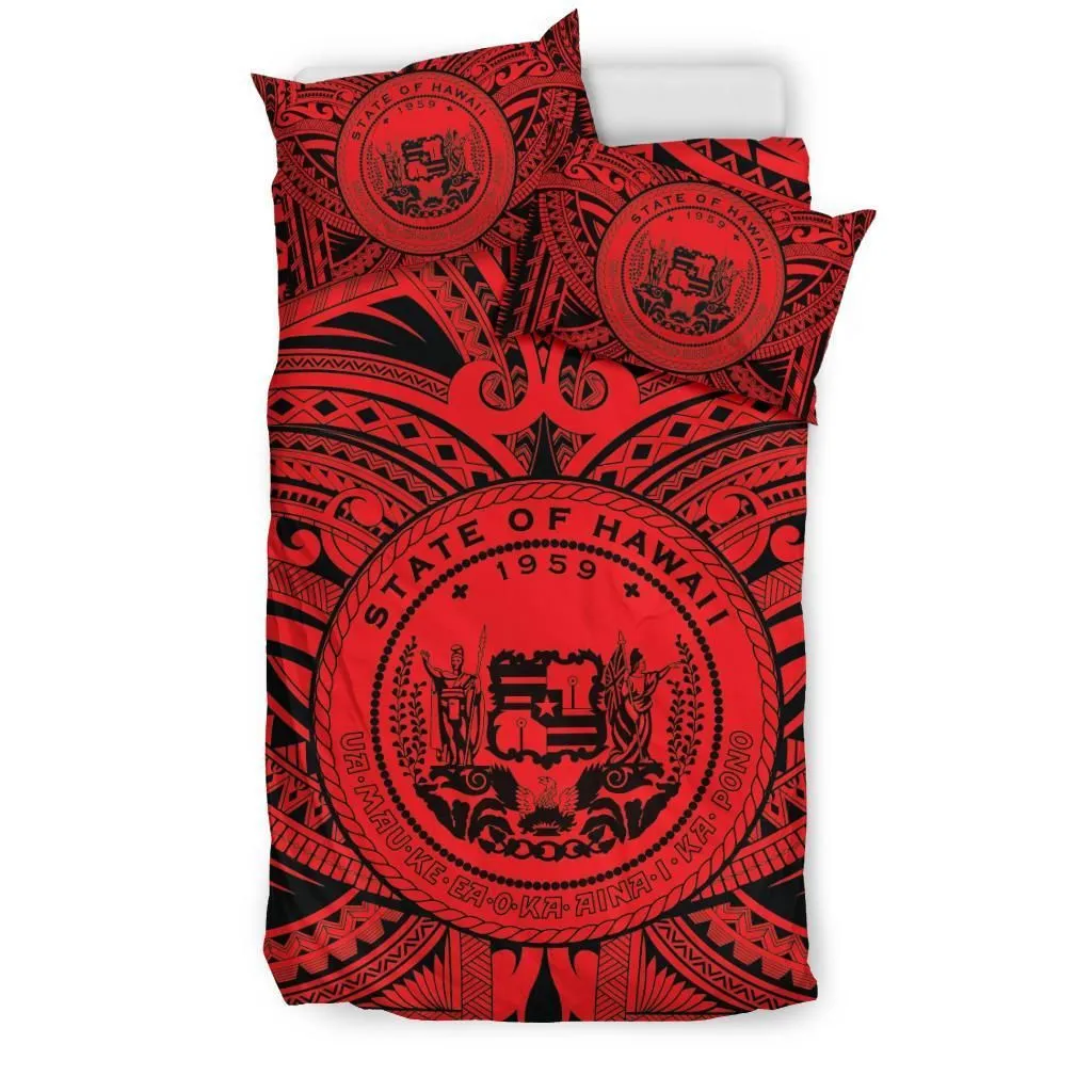 Hawaii Bedding Sets - Polynesian Tattoo & Hawaii Coat of Arm