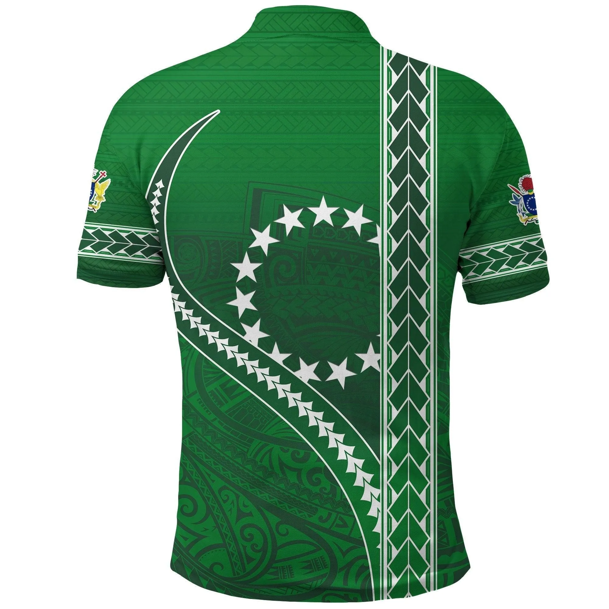 Cook Islands Rugby Polo Shirt Simple Style Green