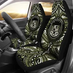 Hawaii Car Seat Covers - Polynesian Tattoo & Coat Of Arm Hawaii