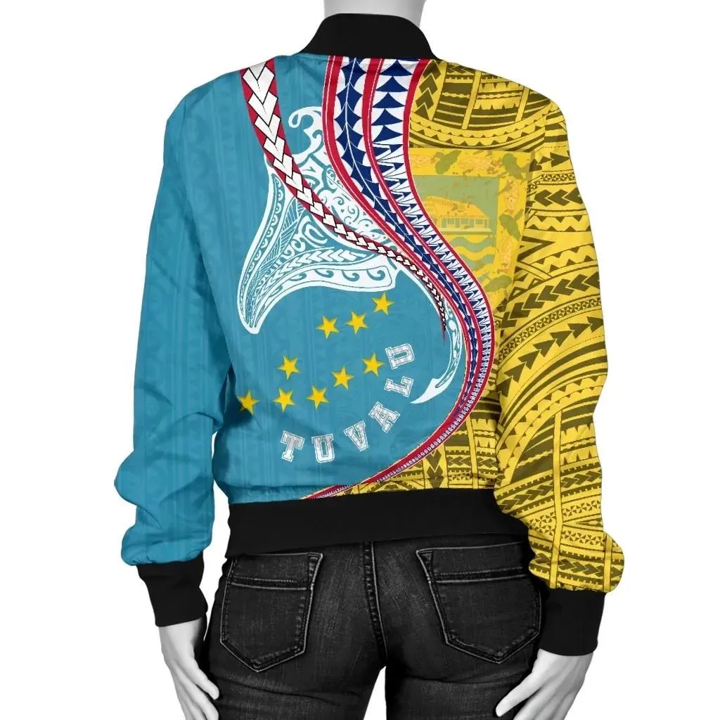 Alohawaii Jacket - Bomber Jacket Tuvalu Manta Polynesian TH65
