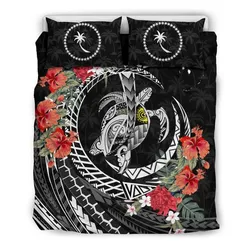 Polynesian Chuuk Polynesia Map Turtle Hibiscus A Bedding Set Camlice