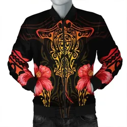 FamilyGater Jacket - Hawaii Polynesian Hibiscus Animal Bomber Jacket - AH - JR
