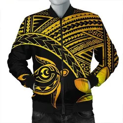 Hawaiian Turtle Plumeria Kakau Polynesian Quilt Bomber Jacket Neo Yellow