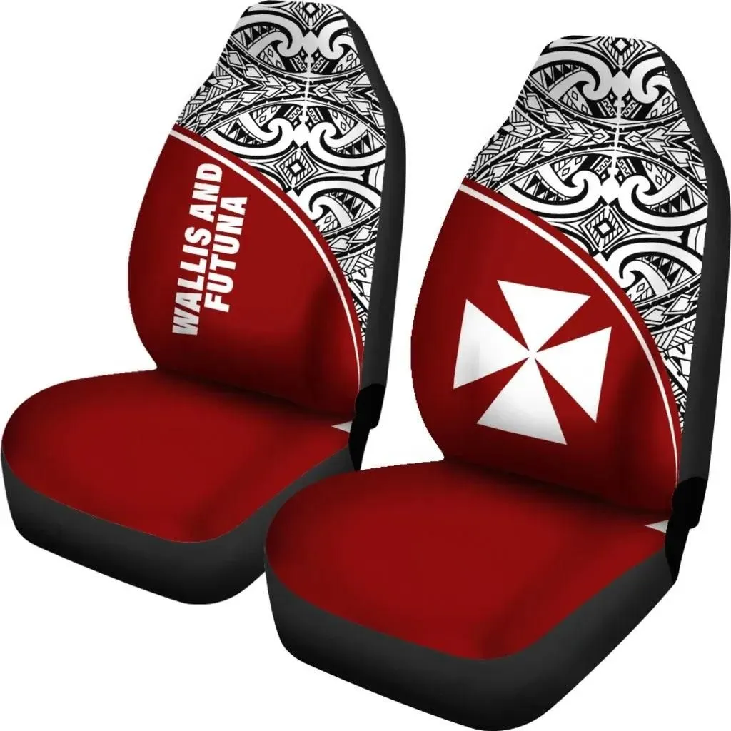 Alohawaii Accessories Car Seat Covers - Wallis and Futuna Polynesian - Red Curve - BN11