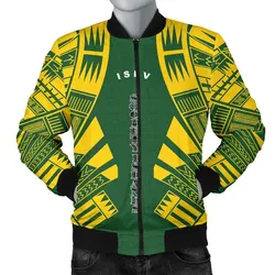 Society Islands Men Bomber Jackets - Polynesian Tattoo Flag