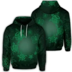 Alohawaii Hoodie - Hawaiian Plumeria Hibiscus Turtle Under Sea Polynesian Hoodie Green AH - J7R