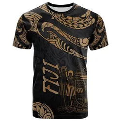 Fiji Polynesian T-Shirt - Poly Tattoo Gold Version