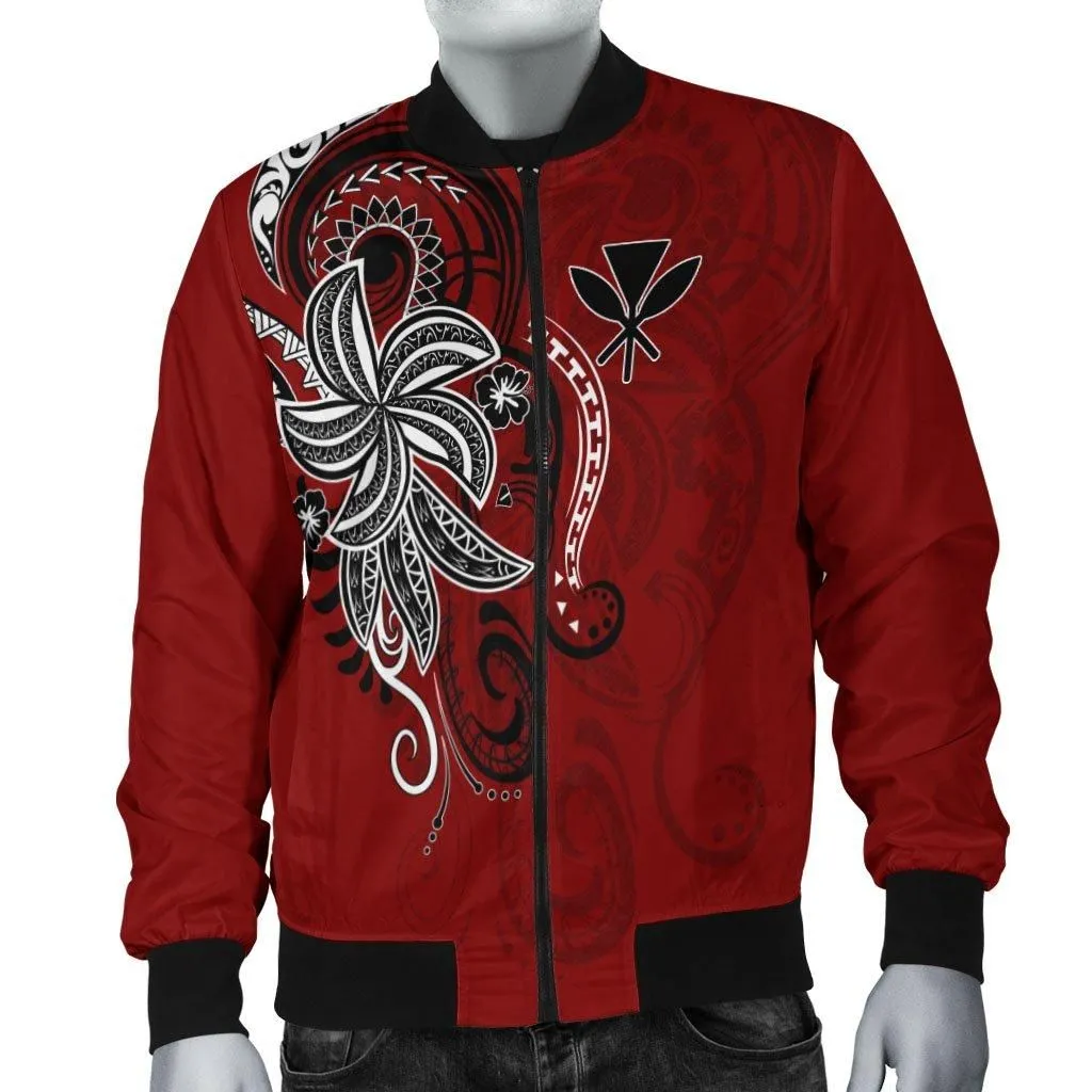 Hawaii Kanaka Maoli Mens Bomber Jacket - Abstract Style